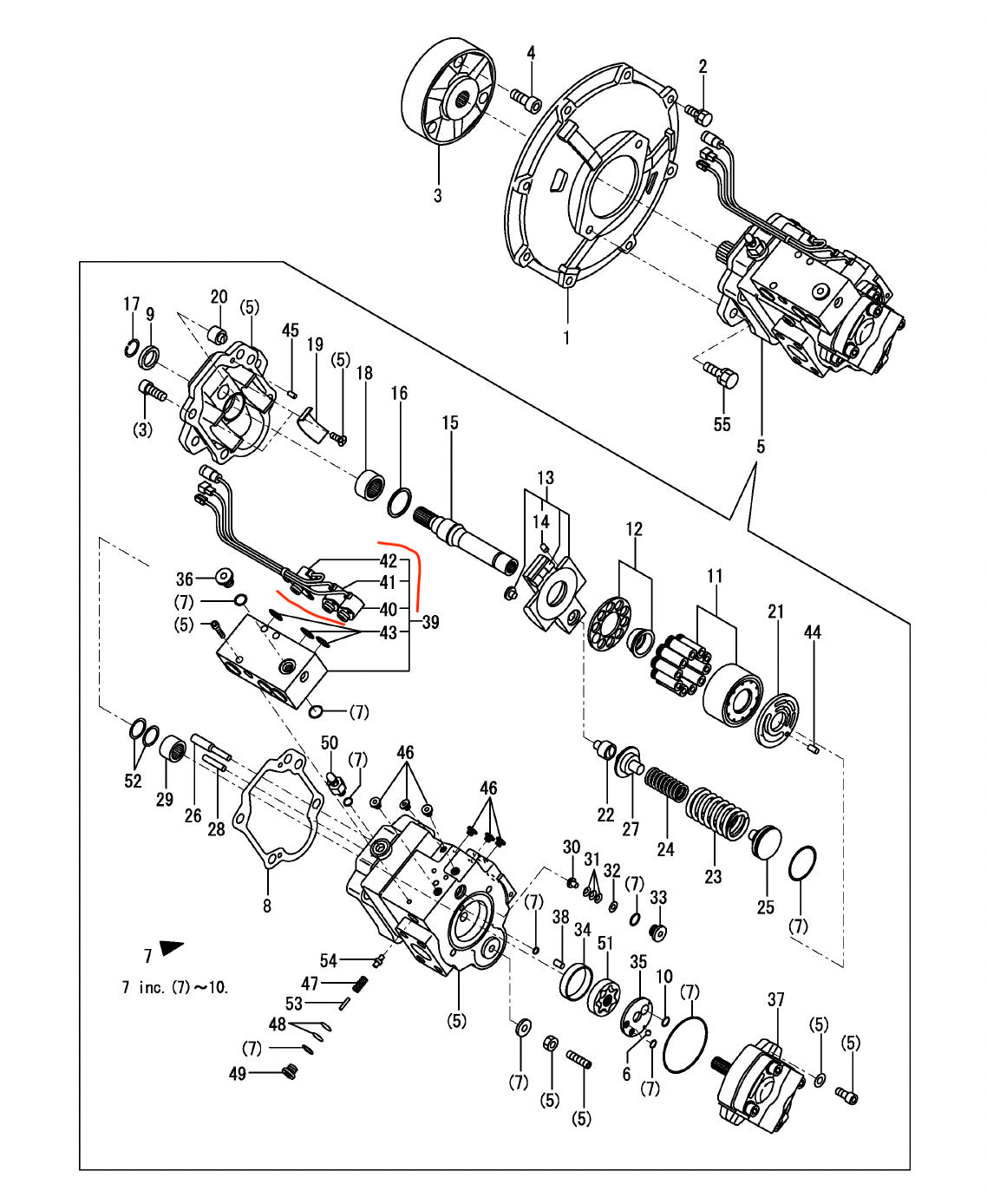 Elettrovalvola pilota 172460-73900 172460-73920 Yanmar Vio